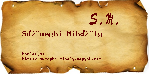Sümeghi Mihály névjegykártya